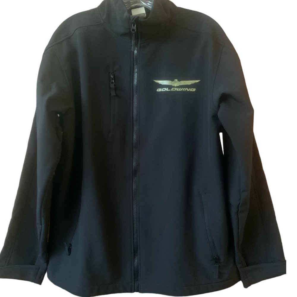 HONDA GOLDWING ROCKET Black Biker Motorcycle Zip Jacket - Size Large